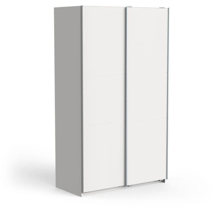 Armoire GHOST - Décor blanc mat - 2 Portes coulissantes - L.116,5 x P. 59,9 x H. 203 cm - DEMEYERE - Paloma Tech