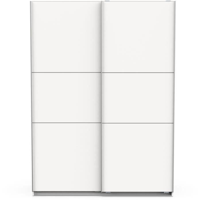 Armoire GHOST - Décor blanc mat - 2 Portes coulissantes - L.148 x P.59,9 x H.203 cm - DEMEYERE - Paloma Tech