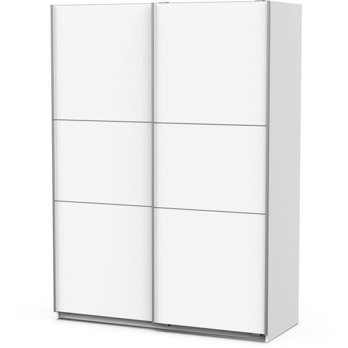 Armoire GHOST - Décor blanc mat - 2 Portes coulissantes - L.148 x P.59,9 x H.203 cm - DEMEYERE - Paloma Tech