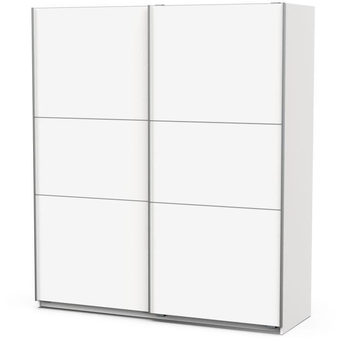 Armoire GHOST - Décor blanc mat - 2 Portes coulissantes - L,178,1 x P.59,9 x H.203 cm - DEMEYERE - Paloma Tech