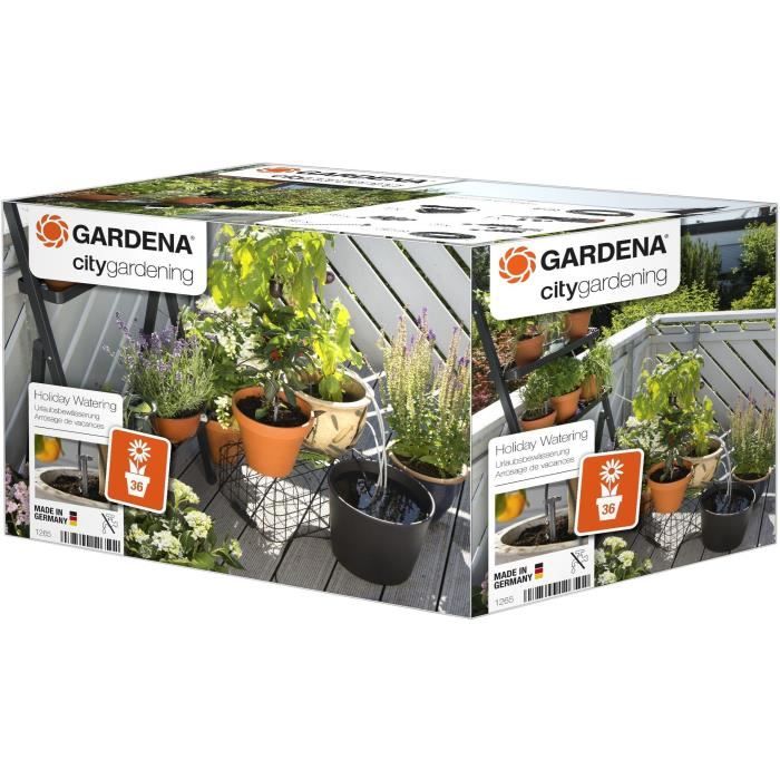 Arrosoir automatique de vacances - GARDENA - Kit complet pour arrosage - Capacité max 36 plantes - Programmable - Paloma Tech