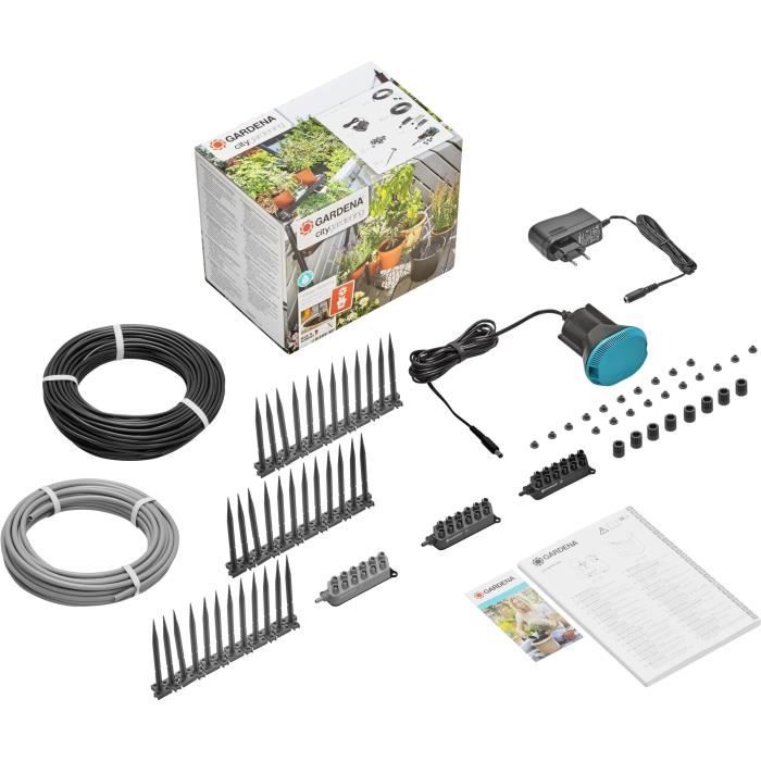 Arrosoir automatique de vacances - GARDENA - Kit complet pour arrosage - Capacité max 36 plantes - Programmable - Paloma Tech