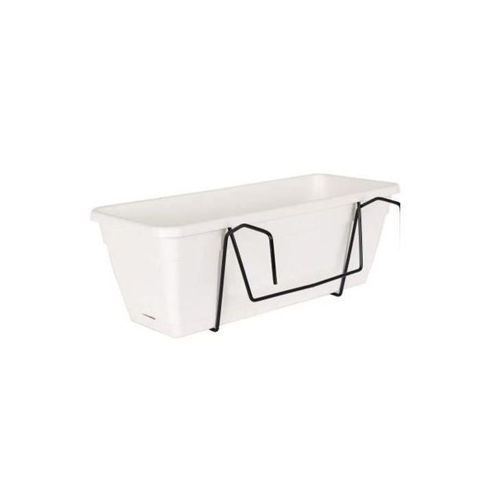 ARTEVASI Kit Jardiniere Venezia avec réserve d'eau - 10 L - 49 x 19,5 x 16,6 cm - Blanc - Paloma Tech