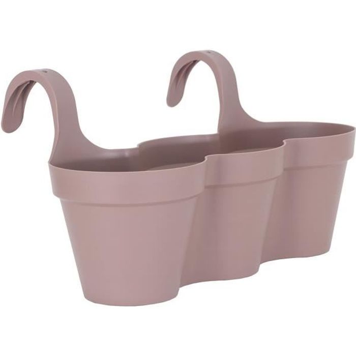 ARTEVASI Pot de fleurs pour balcon Capri Individ - 30,5 x 54 x H 28 cm - 11 L - Gris taupe - Paloma Tech