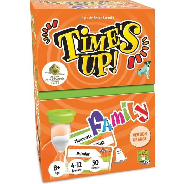 Asmodée - Repos Production - Time’s Up!: Family - Version Orange - Jeu de société - a partir de 8 ans - 4 a 12