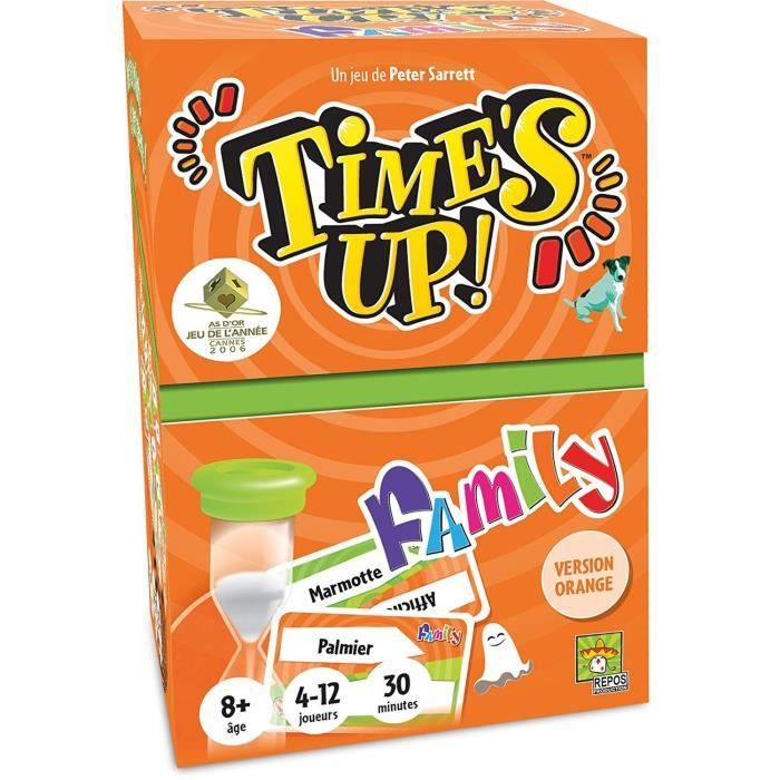 Asmodée - Repos Production - Time’s Up!: Family - Version Orange - Jeu de société - a partir de 8 ans - 4 a 12