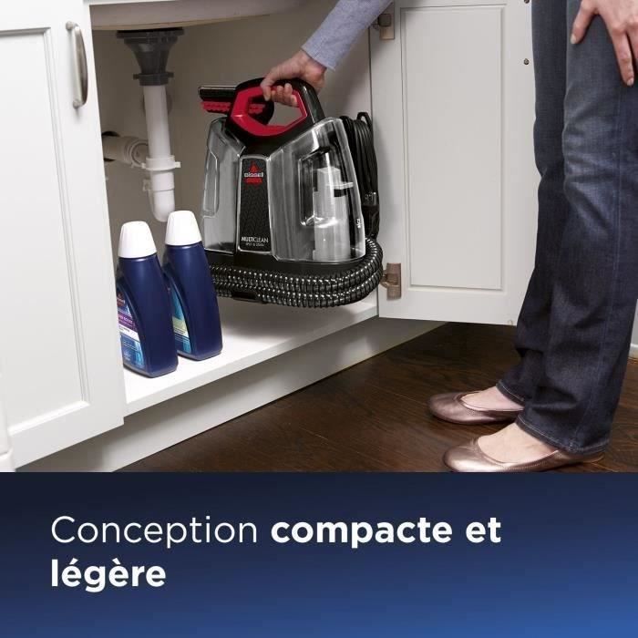 Aspirateur a main Bissell Nettoyeur Multiclean Spot bien rangé dans un cabinet