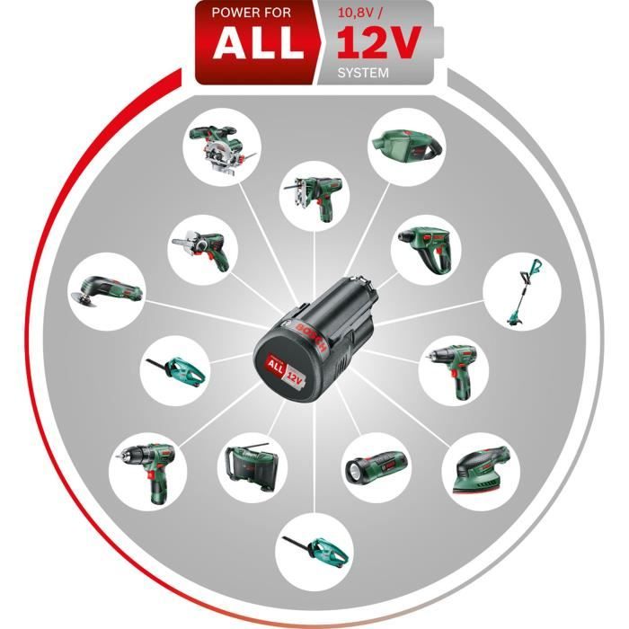 Aspirateur a main sans-fil Bosch - EasyVac 12 (Batterie Chargeur et Accessoires inclus)