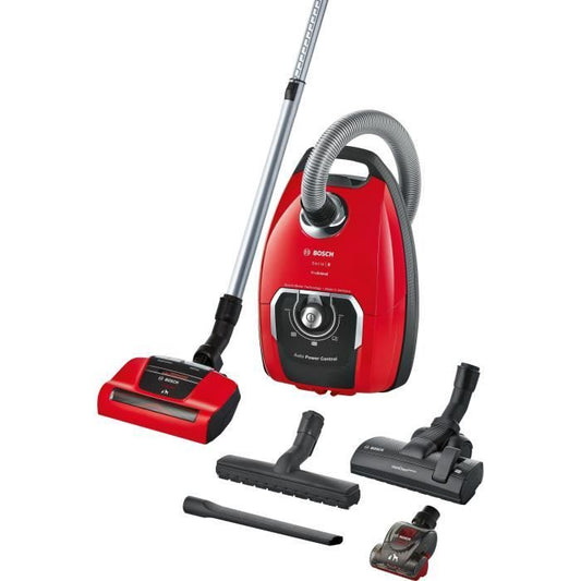 Aspirateur avec sac BOSCH GL80 ProAnimal Rouge -BOSCH BGB8PET1 - 650 Watt - 74 dB - Capacité: 5L