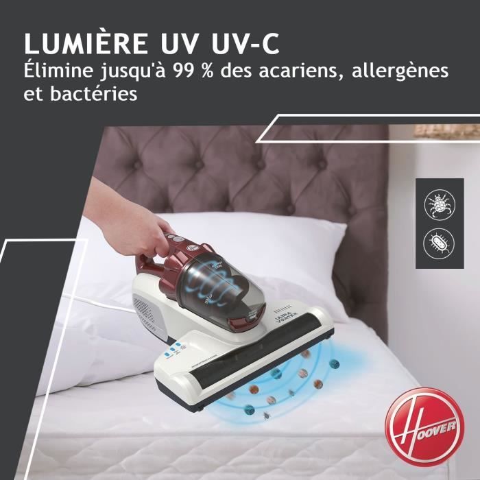 Aspirateur Matelas et Textiles Ultra Vortex - HOOVER MBC500UV - 500 W - 0,3 L - Animaux Allergies - Lampe UV-C