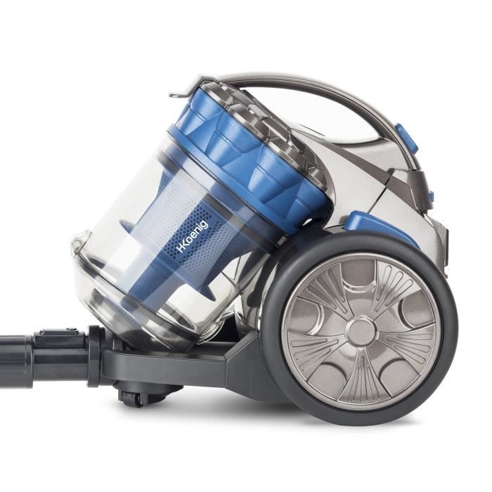 Aspirateur multicyclonique sans sac HKoeNIG Compact and pet + Régulateur de puissance - Classe