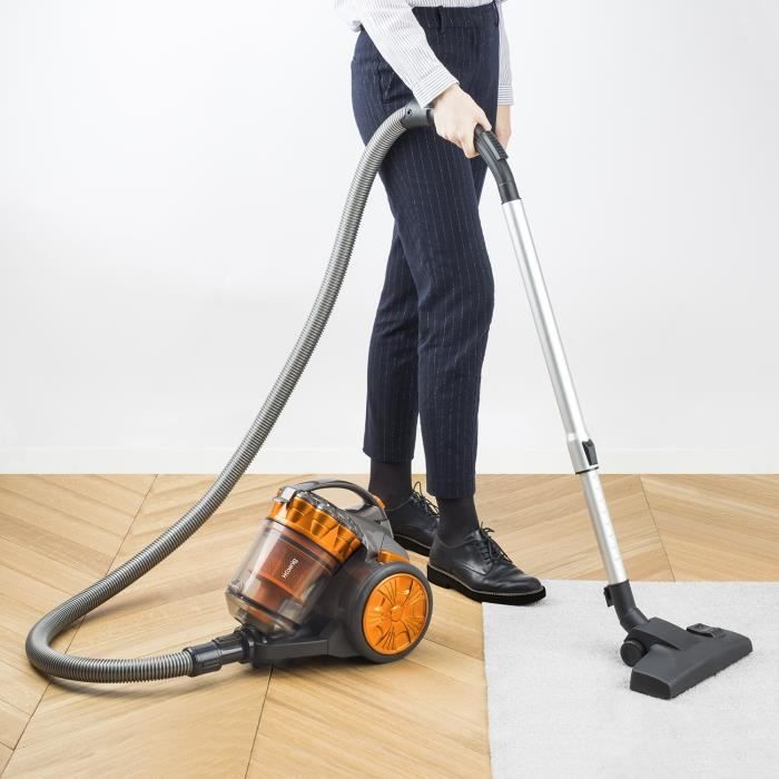 Aspirateur multicyclonique sans sac HKoeNIG Compact + Tube télescopique en aluminium - Classe