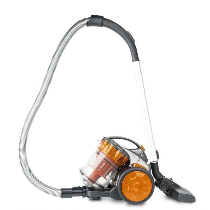 Aspirateur multicyclonique sans sac HKoeNIG Compact + Tube télescopique en aluminium - Classe