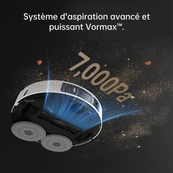 Aspirateur Robot Laveur DREAME L20 Ultra - Station de vidange - Autnomie 260 min - Puissance 7 000 Pa - Technologie