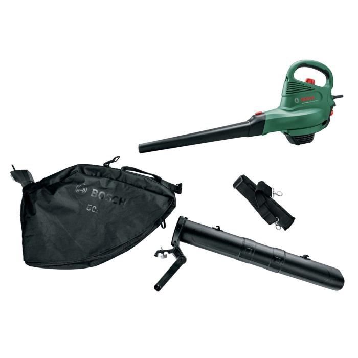 Aspirateur souffleur broyeur BOSCH avec accessoires et sac de collecte électrique