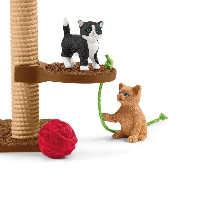 Assortiment de Figurines d’Animaux avec Chats et Chatons - Coffret de Jouets. Figurines réalistes avec Maman Chat