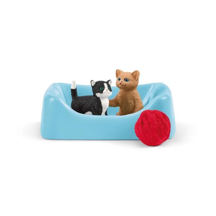 Assortiment de Figurines d’Animaux avec Chats et Chatons - Coffret de Jouets. Figurines réalistes avec Maman Chat