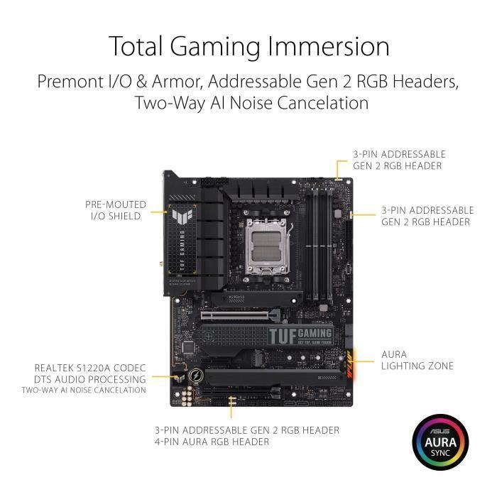 ASUS TUF GAMING X670E-PLUS WIFI Carte mere Socket AM5 AMD X670 - Paloma Tech