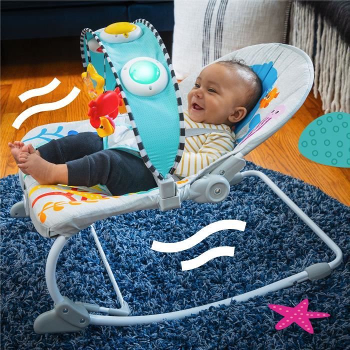 BABY EINSTEIN Transat évolutif Octopus (utilisable jusqu’a 30 mois) - Ocean Explorer Position fixe ou a bascule