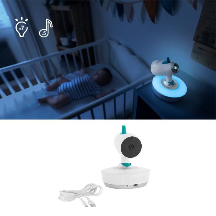 Babymoov Caméra Additionnelle Motorisée Orientable a 360° pour Babyphone Vidéo Yoo Moov