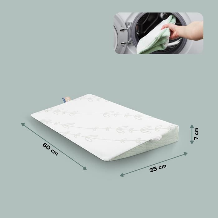 BABYMOOV Plan incliné Cosymat Antibactérien élimine naturellement les bactéries adapté aux matelas 60x120 cm