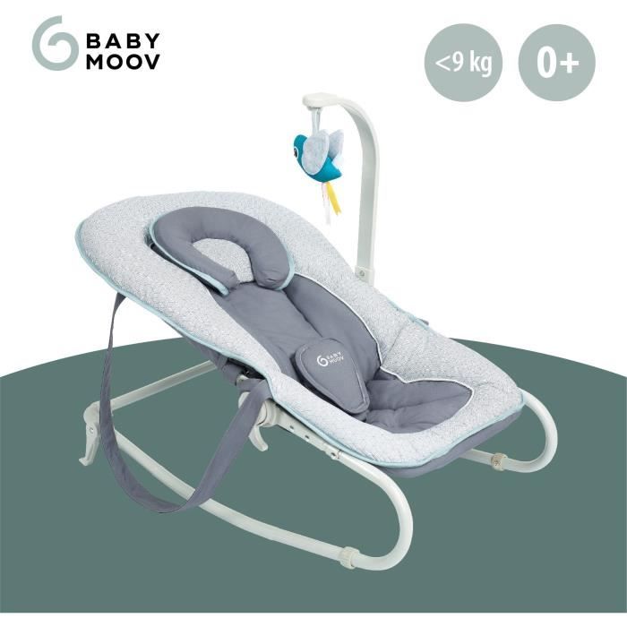 Babymoov Transat pour bébé Graphik Bleu et gris