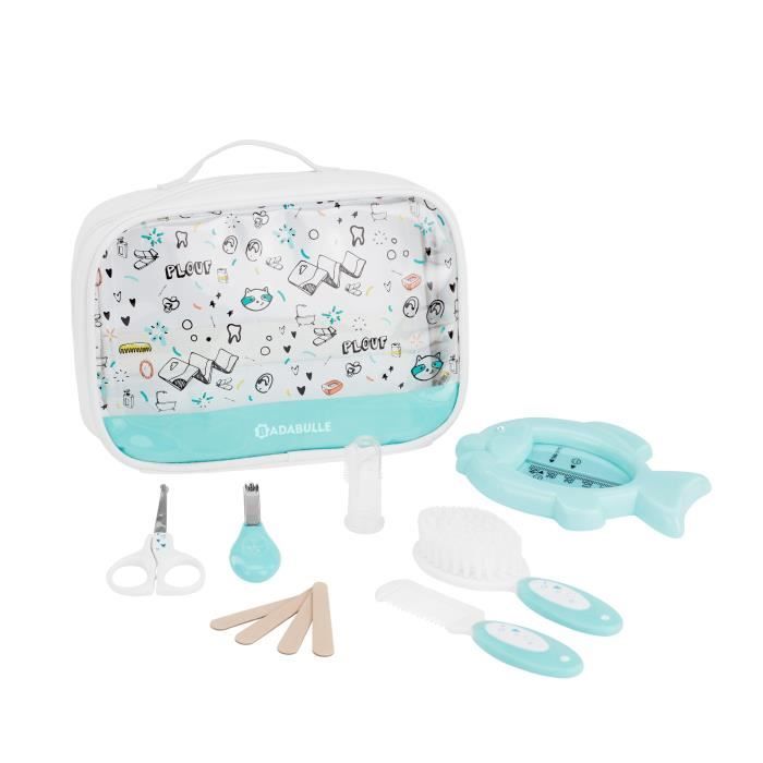 BADABULLE Trousse de soin PLOUF 7 accessoires pour bébé