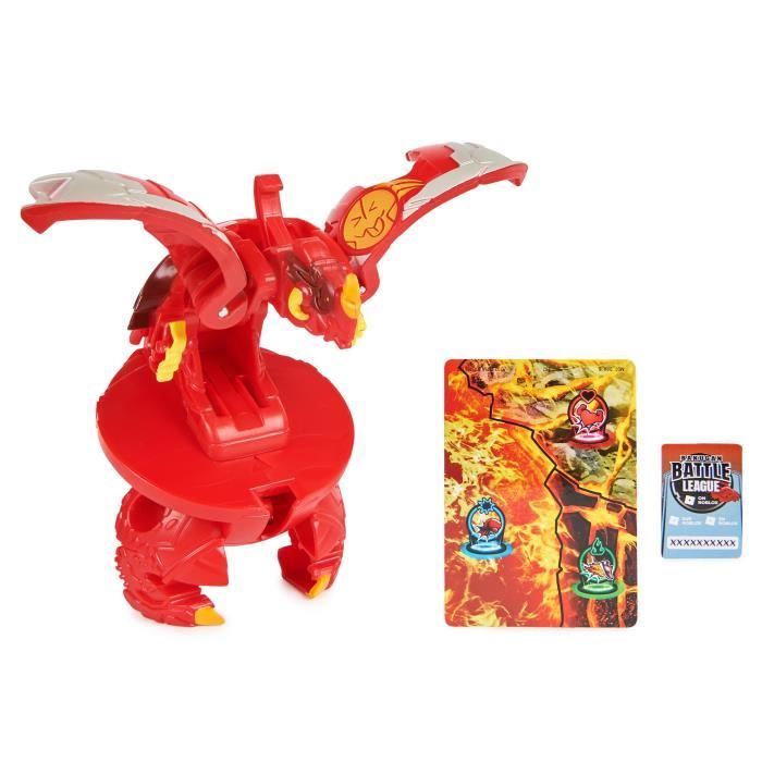 BAKUGAN - PACK 1 Bakugan DEKA - Rouge - Figurine d’action et jeu d’adresse pour enfant