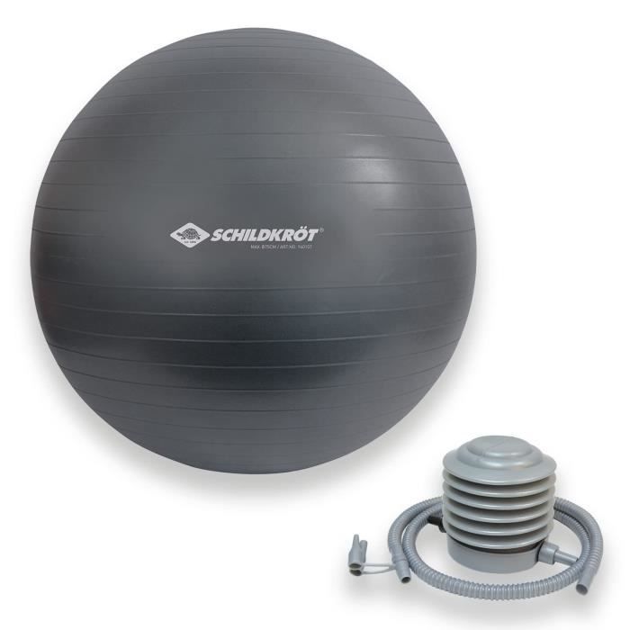 Ballon d’exercice - SCHILDKRÖT - Fitness et Yoga - Diametre 75 cm - Pompe incluse