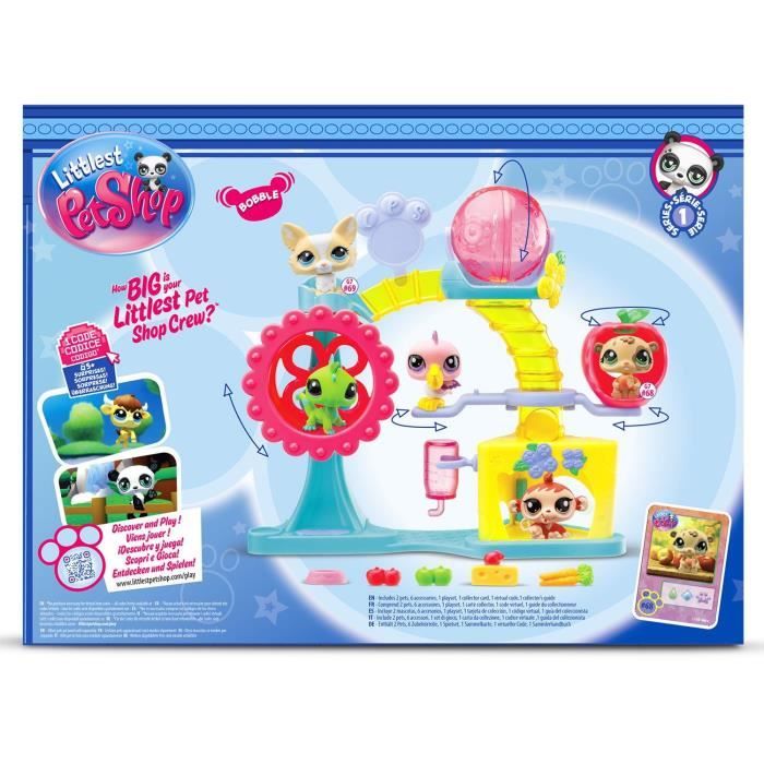 BANDAI - Littlest Pet Shop - Coffret Fun Factory - Ensemble de jeu avec 2 animaux décor et accessoires - BF00519