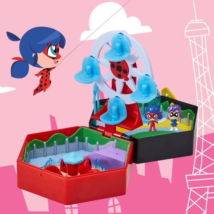 BANDAI - Miraculous Ladybug - Mini univers Chibi Parc d’attractions - Mini figurines Marinette et Climatika incluses