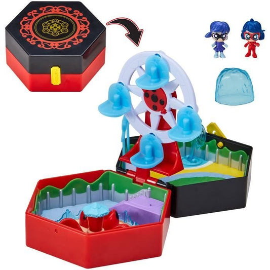 BANDAI - Miraculous Ladybug - Mini univers Chibi Parc d’attractions - Mini figurines Marinette et Climatika incluses