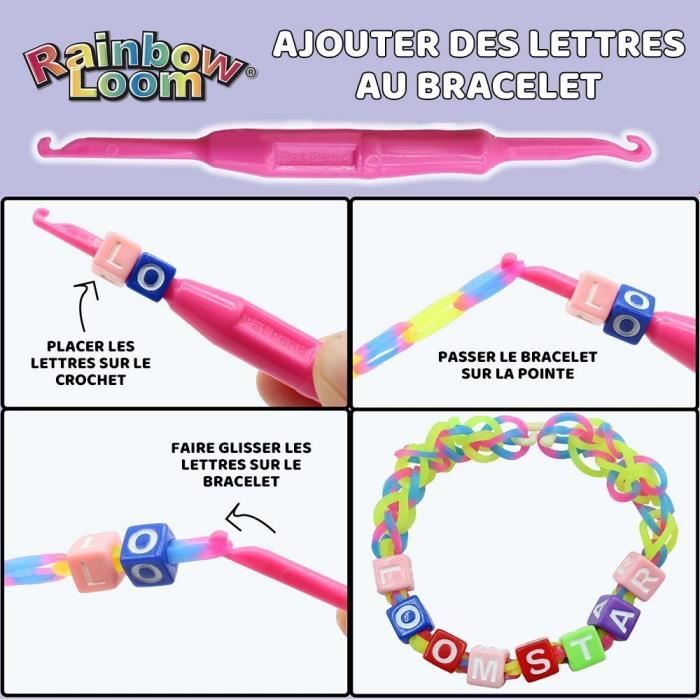 Bandai - Rainbow Loom Combo Set Fabrication de bracelets - Métier a tisser avec 2300 élastiques Charms et Perles - ?