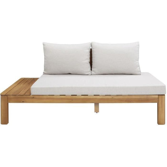 Banquette de jardin en bois d'acacia FSC - 2 personnes - Avec coussins - SANA - Paloma Tech