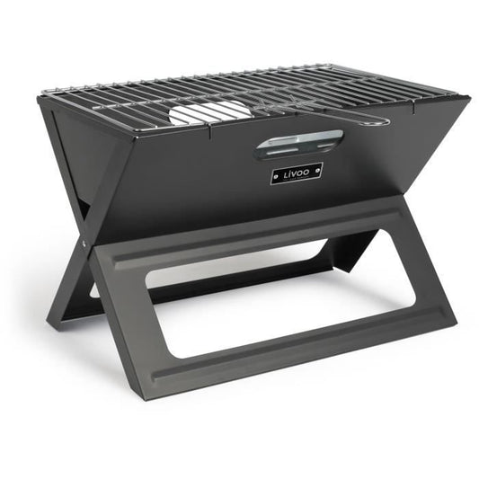 Barbecue a charbon pliable LIVOO DOC268 - Acier peint - Surface de cuisson 44,5x28,5 cm - Paloma Tech