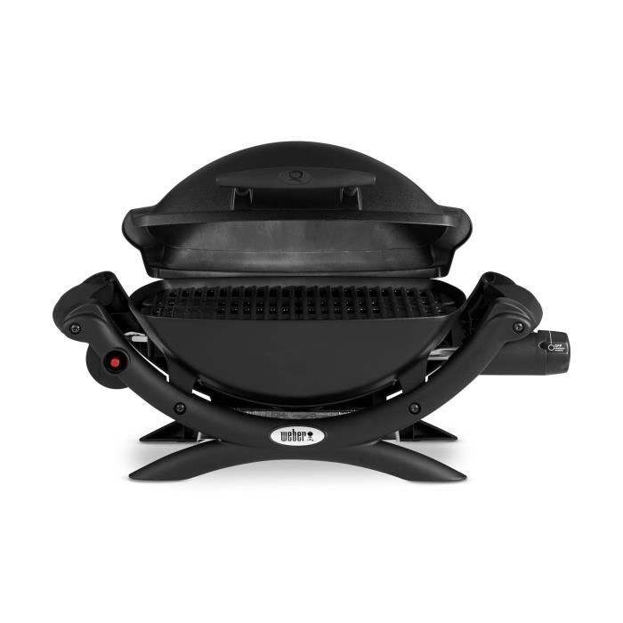 Barbecue a gaz WEBER Q1000 avec stand - Grille acier 455x39 cm - Tuyau et détendeur fournis - Noir - Paloma Tech