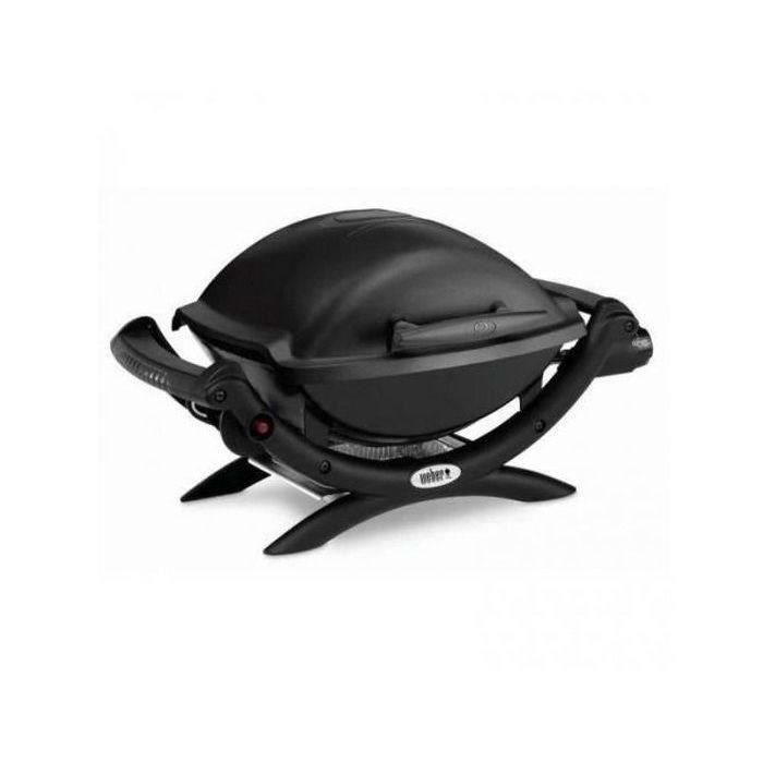 Barbecue a gaz WEBER Q1000 avec stand - Grille acier 455x39 cm - Tuyau et détendeur fournis - Noir - Paloma Tech