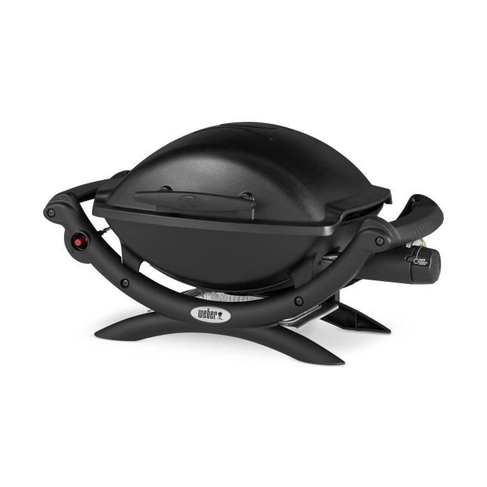 Barbecue a gaz WEBER Q1000 avec stand - Grille acier 455x39 cm - Tuyau et détendeur fournis - Noir - Paloma Tech