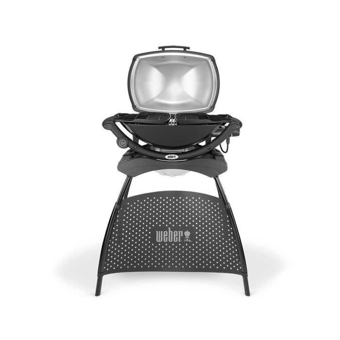 Barbecue électrique WEBER Q2400 avec stand - Grille acier 55x39 cm - Couvercle avec réflecteur de chaleur - Gris - Paloma Tech