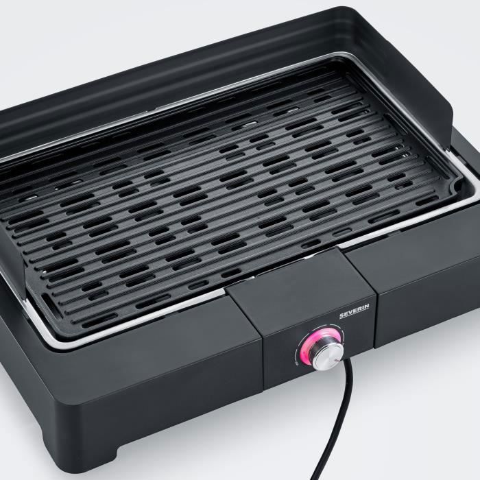 Barbecue Severin Puissance 2 200 W resistance hautement efficace pour une puissance maximale atteinte rapidement bouton