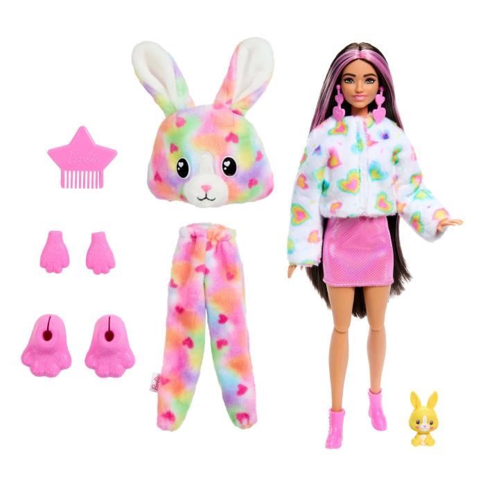 Barbie-Barbie Cutie Reveal-Poupée lapin Reve Coloré avec 10 surprises HRK38