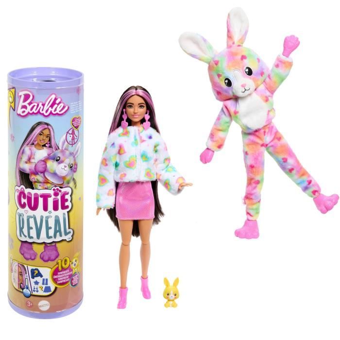 Barbie-Barbie Cutie Reveal-Poupée lapin Reve Coloré avec 10 surprises HRK38