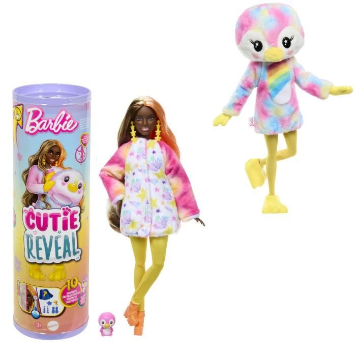 Barbie-Barbie Cutie Reveal-Poupée manchot Reve Coloré et 10 surprises HRK40