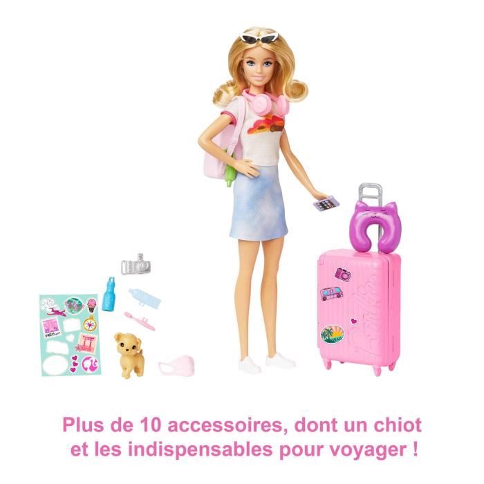 Barbie-Barbie en Voyage-Coffret avec chiot et accessoires HJY18