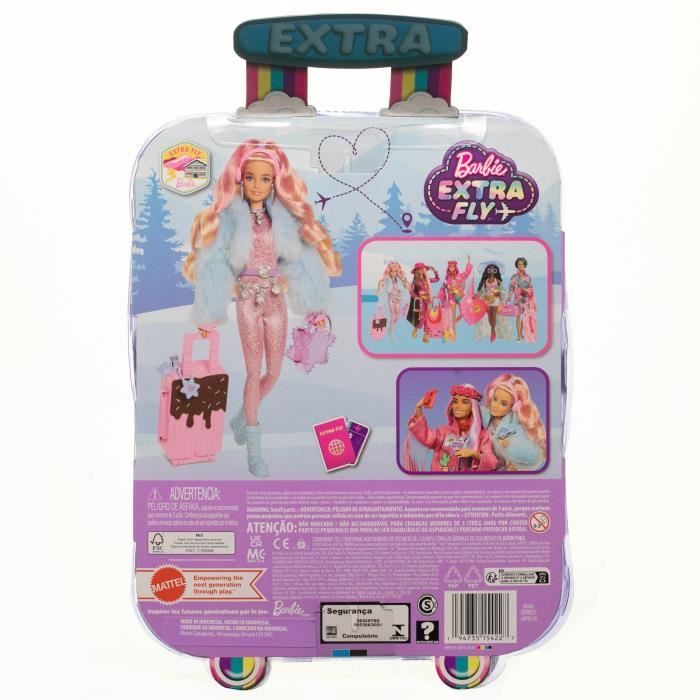 Barbie-Barbie Extra Cool-Poupée voyage en tenue d’hiver HPB16