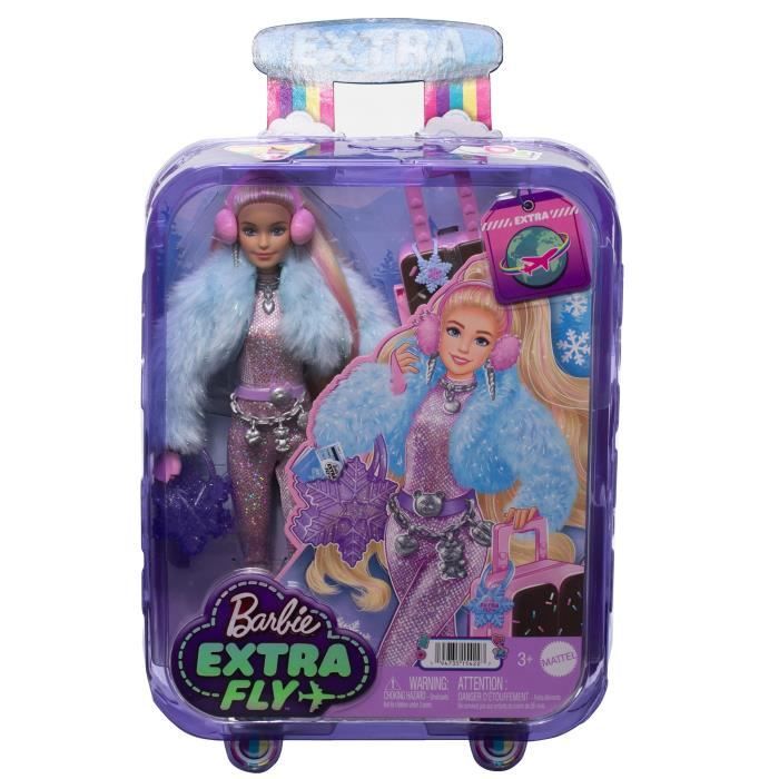 Barbie-Barbie Extra Cool-Poupée voyage en tenue d’hiver HPB16