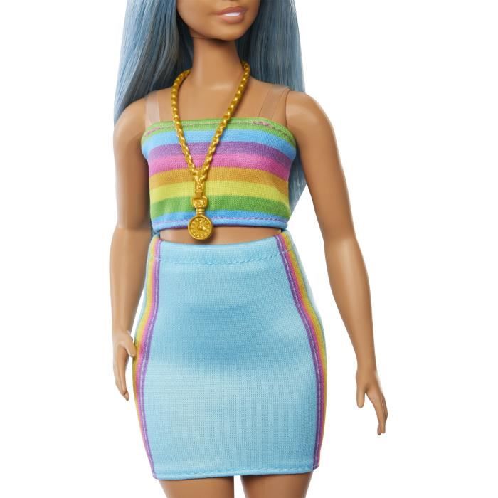 Barbie-Barbie Fashionistas-Poupée cheveux bleus 65eme anniversaire HRH16