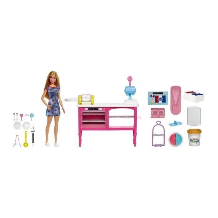 Barbie-Barbie Pâtisserie-Coffret poupée « Malibu » et 18 accessoires HJY19