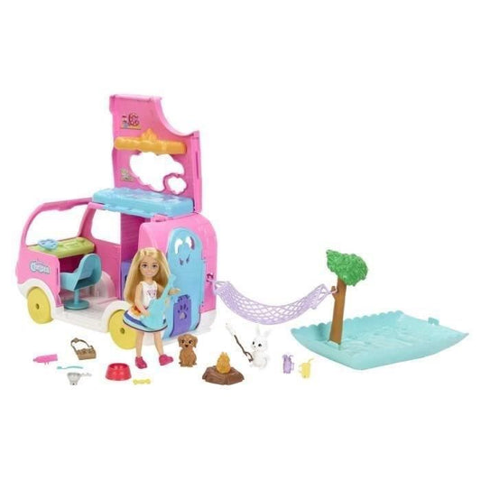 Barbie-Camping-Car 2 en 1 de Chelsea-Coffret HNH90