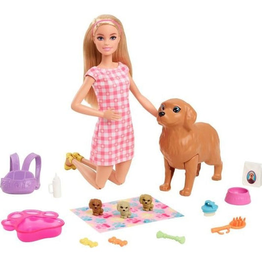 Barbie - Coffret naissance des chiots - Poupée mannequin - Des 3 ans HCK75